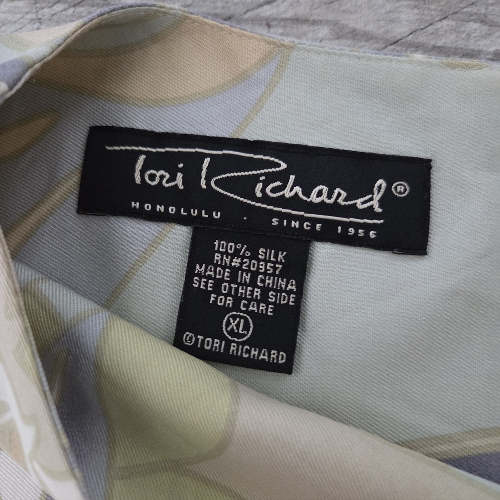 Tori Richard 100% Silk‎ Floral Shift Hawaiian Dress XL Tropical Resort Pastel - Picture 10 of 11
